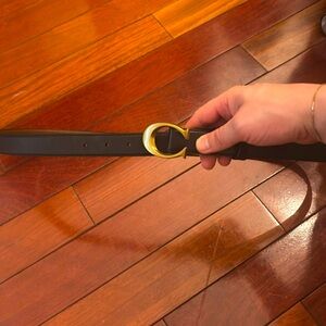 NWOT Black Leather Coach Belt size XL